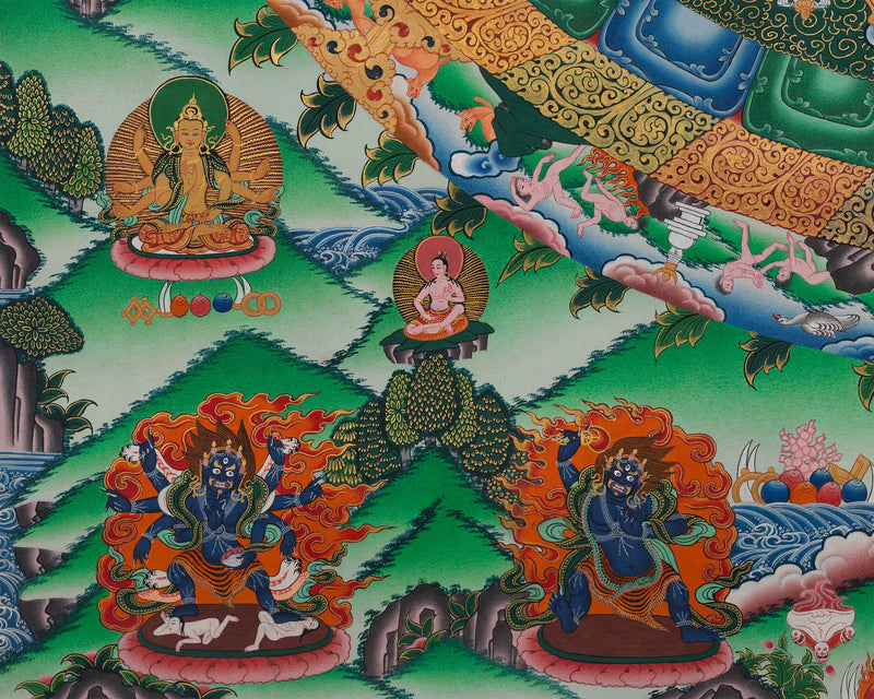 Vasundhara Mandala Thangka | Tibetan Wall Decor Mandala