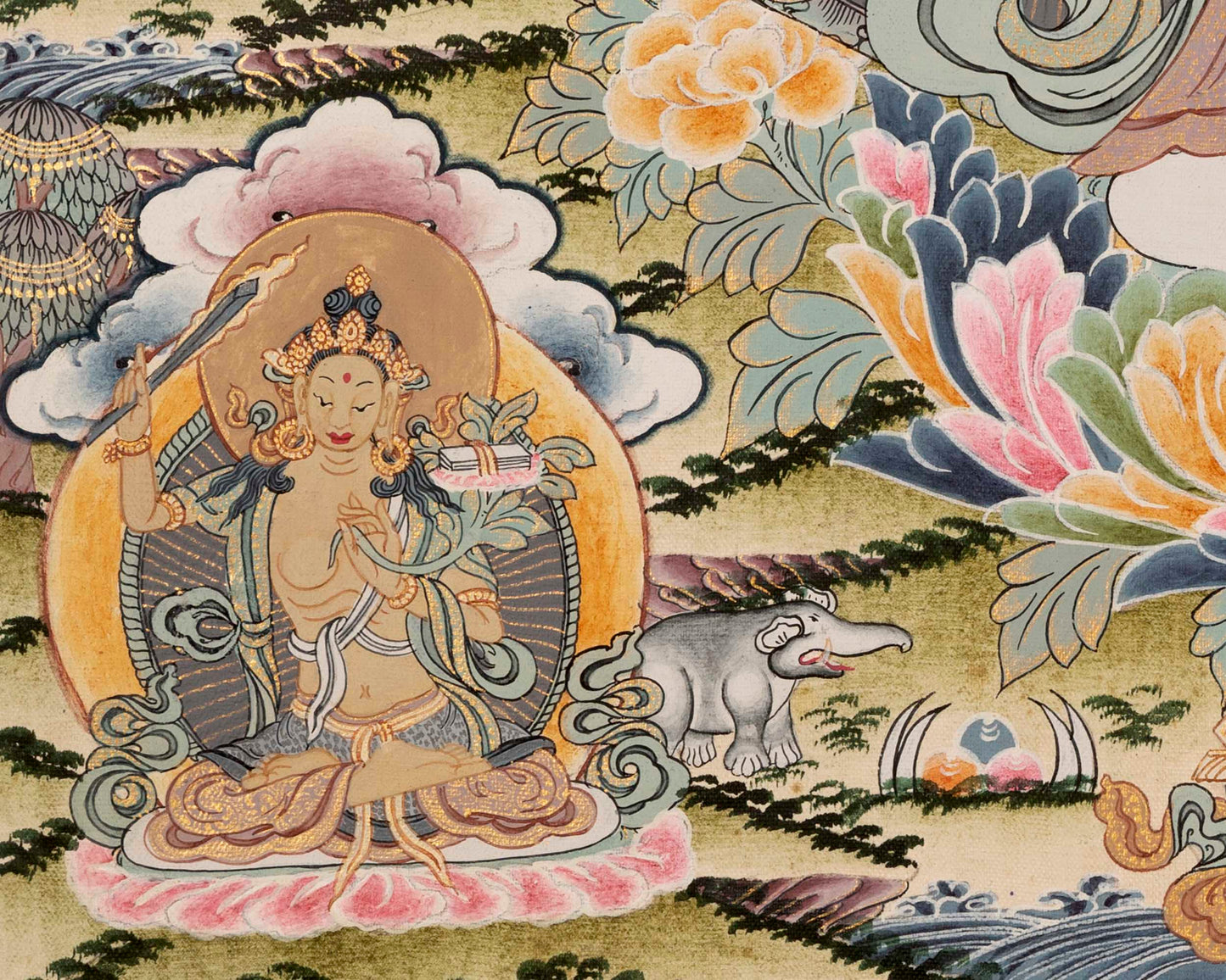 1000 Armed Avalokiteshvara | Chenresig Thangka | Religious Artwork