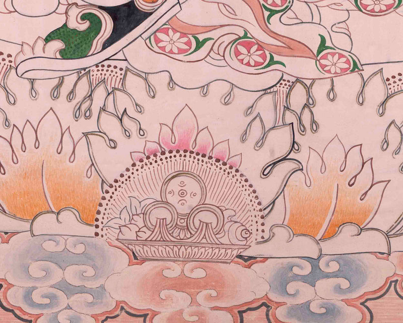 Guru Rinpoche Thangka | Traditional Tibetan Painting | Wall Decors