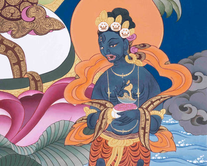 Traditoinal Green Tara Thangka | Tibetan Paint