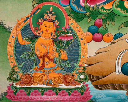 Avalokiteshvara Chengrezig | Traditional Tibetan Thangka | Wall Decors