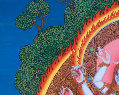 Dancing Divinity: Nataraja Shiva Thangka Print | Lord Shiva | Traditional Gift Ideas