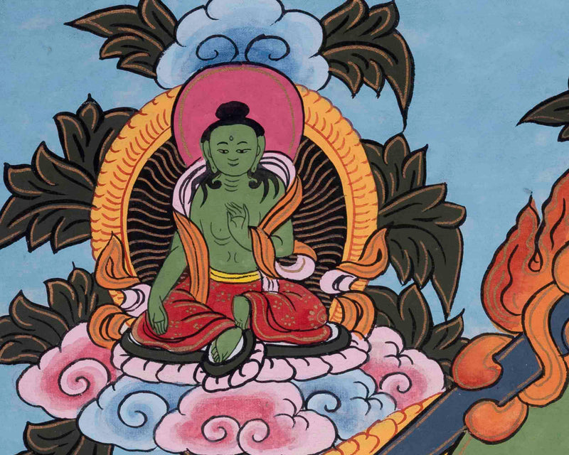 Manjushree Thangka Art | Religious Bodhisattva Thangka | Wall Decors