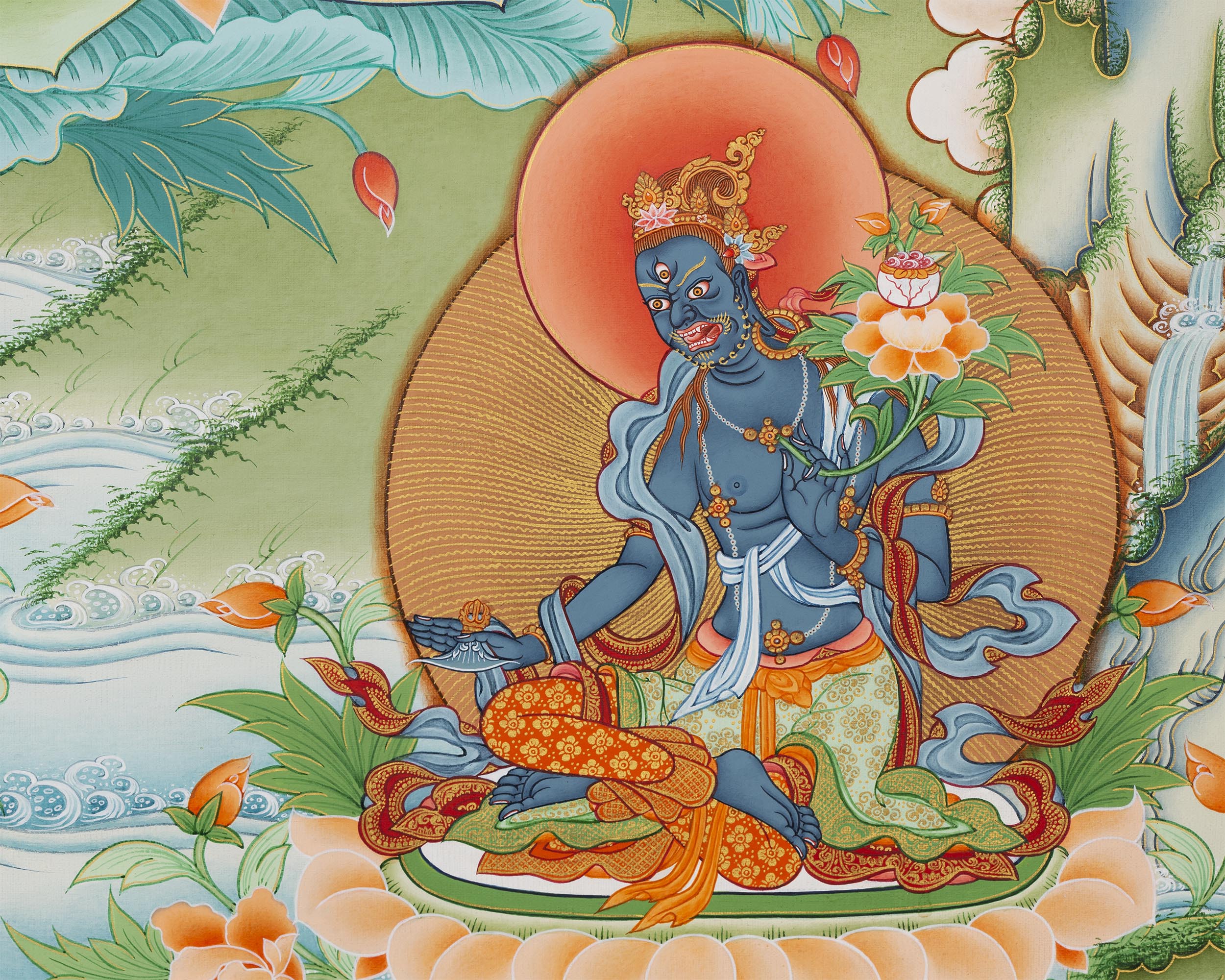 Green Tara Thangka Digital Prints | Tibetan Thangka Prints