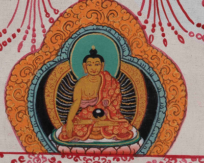 Chorten Thangka Print | Buddhist Stupa | Wall Decoration