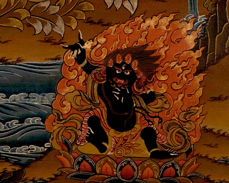 Manjushree Bodhisattva Thangka | Religious Buddhist Art | Wall Decors