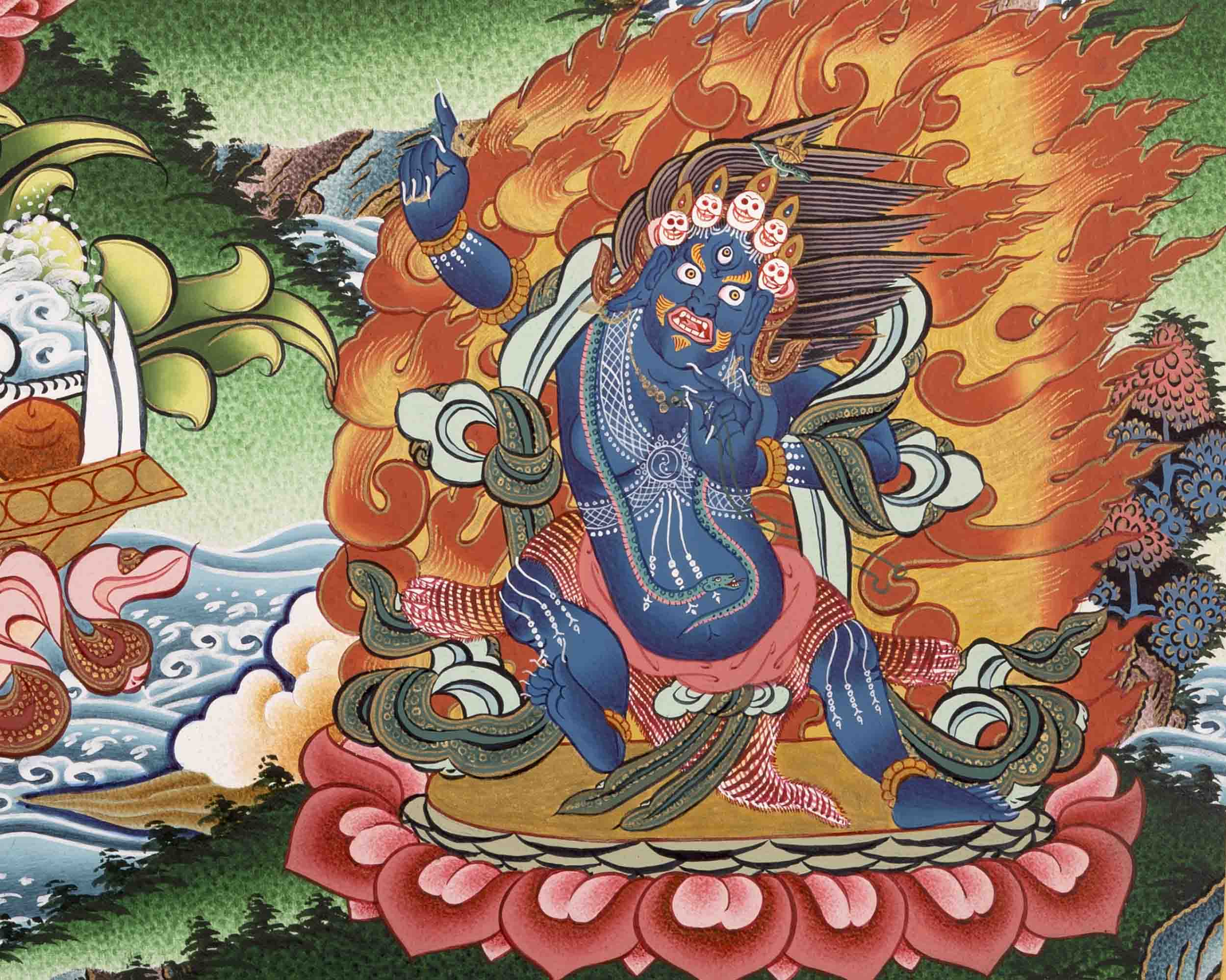 Avalokiteshvara Chenresig Thangka | Buddhist Religious Art | Wall Decors