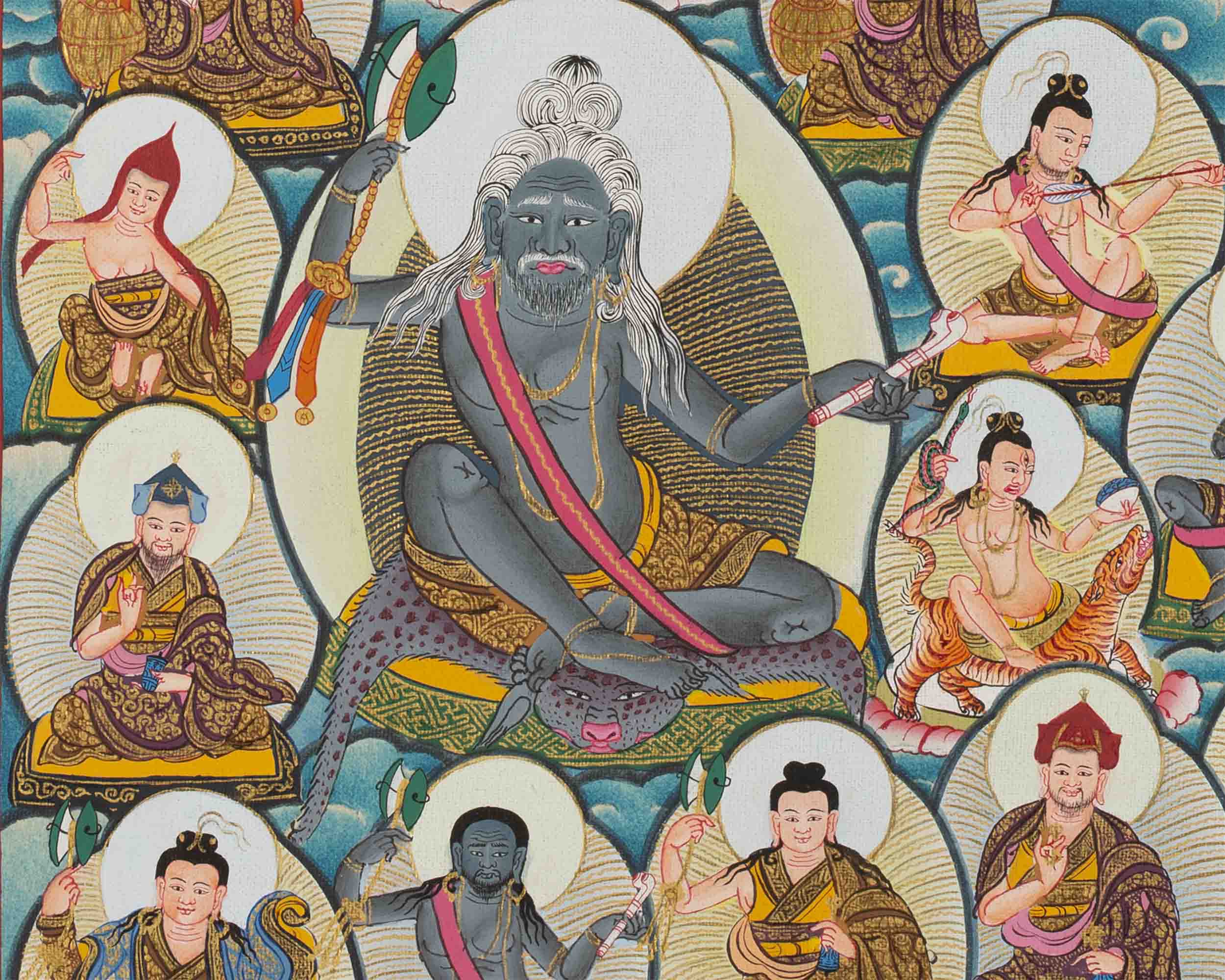 Labdron Lineage Tree Print | Tibetan Traditional Artwork