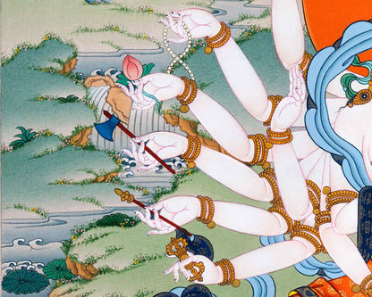 Cundi Thangka Print's Graceful Presence | Embodiment of Compassion and Wisdom