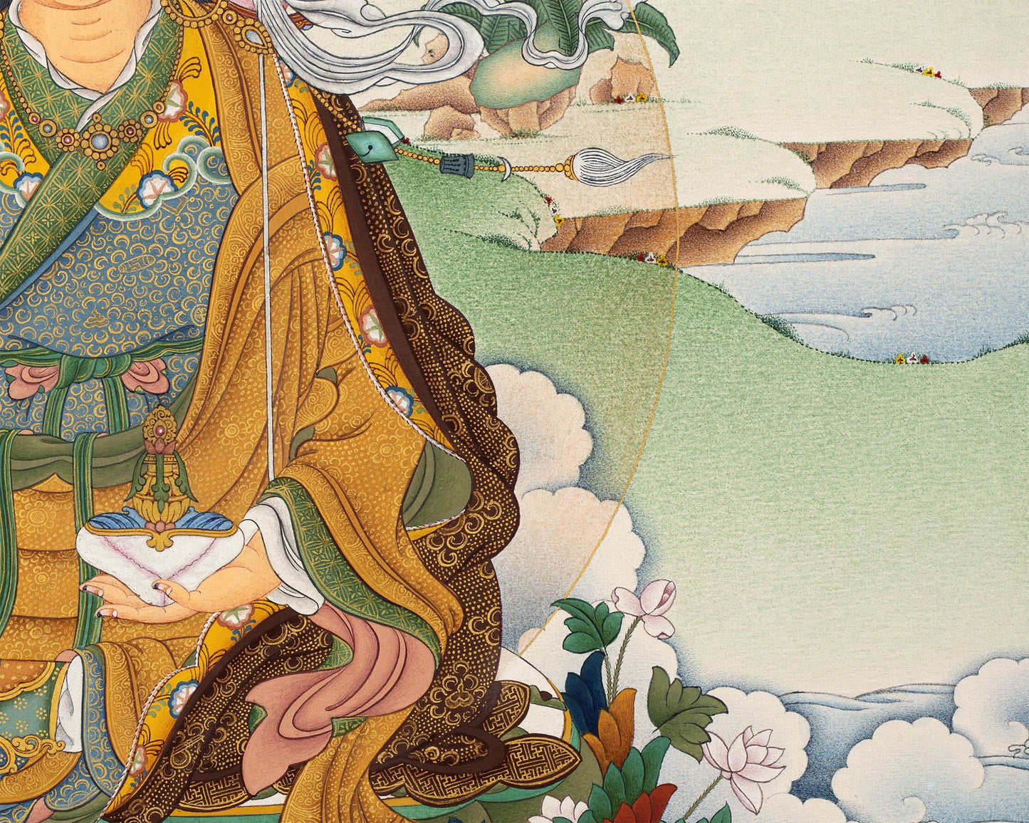 Guru Rinpoche | Padmasambhava Thangka | Hand Painted Tibetan Painting