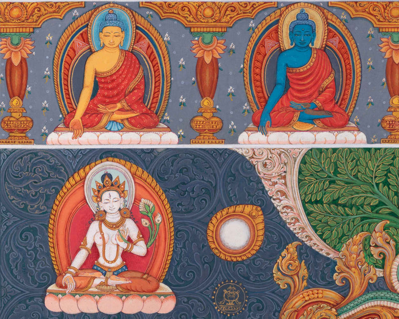 High-Quality Amoghapasa Lokeshvara Thangka Print | The One With The Unfailing Noose, Form Of Avalokiteshvara