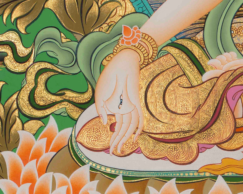 Hainpainted White Tara | Tibetan Tara Print