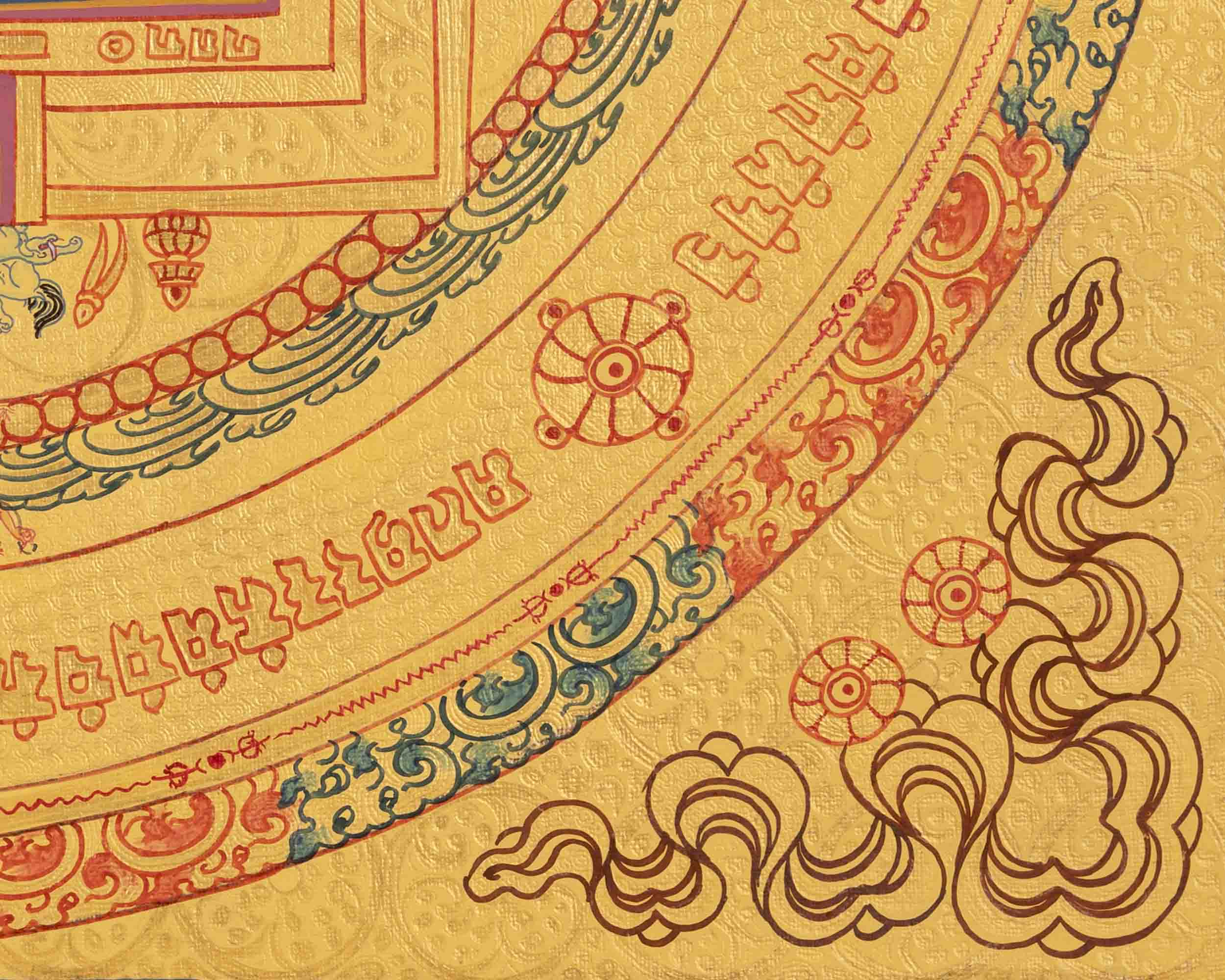 Religious Mandala Thangka | Tibetan Artwork | Traditional Wall Decors