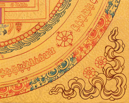 Religious Mandala Thangka | Tibetan Artwork | Traditional Wall Decors