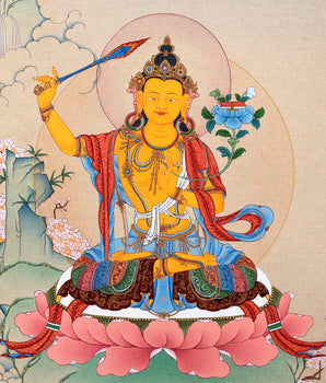 Manjushri, Manjushree Thangka, Tibetan Thangka Painting