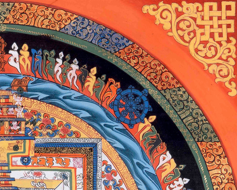 Kalachakra Mandala With Brocade | Wall Decoration