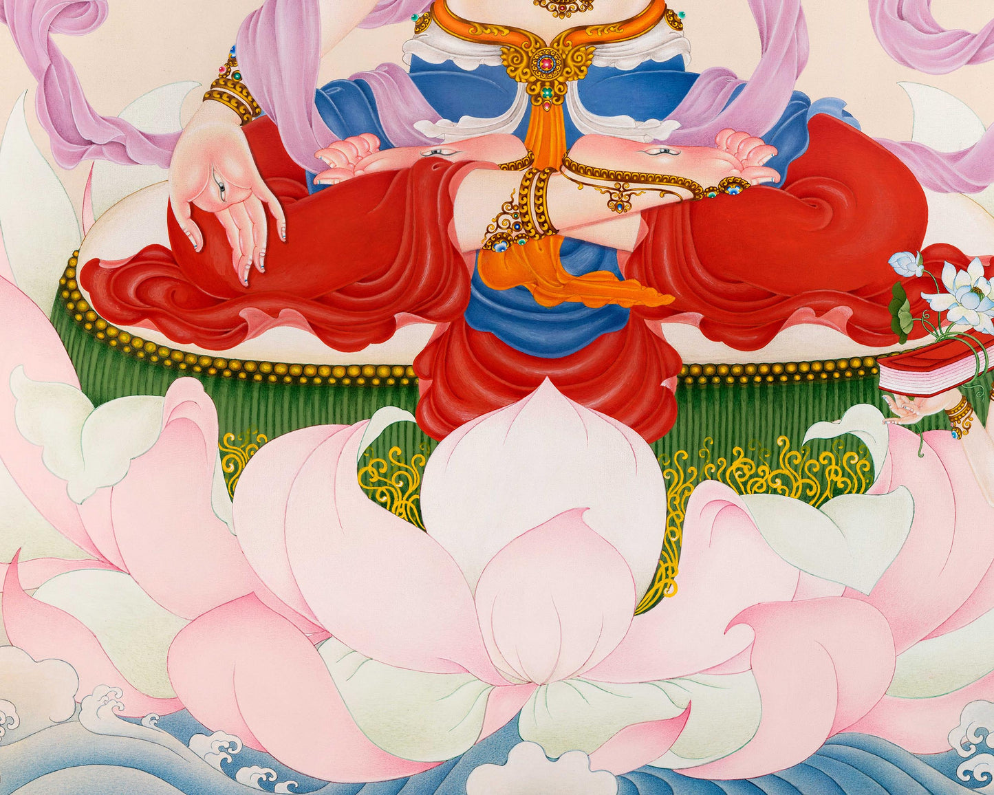 White Tara Digital Print | Mother Deity | LongLife Bodhisattva Thangka