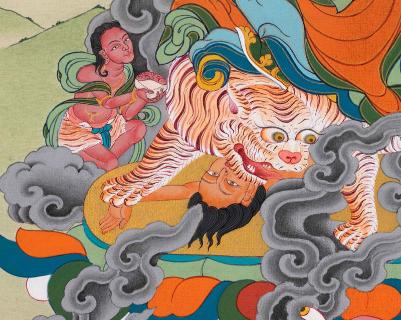 Dorje Drolo Thangka | Padmasambhava's Wrathful Manifestation Painting