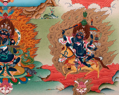 Hevajra Thangka Print | Nairatmya and Other Deities Painting