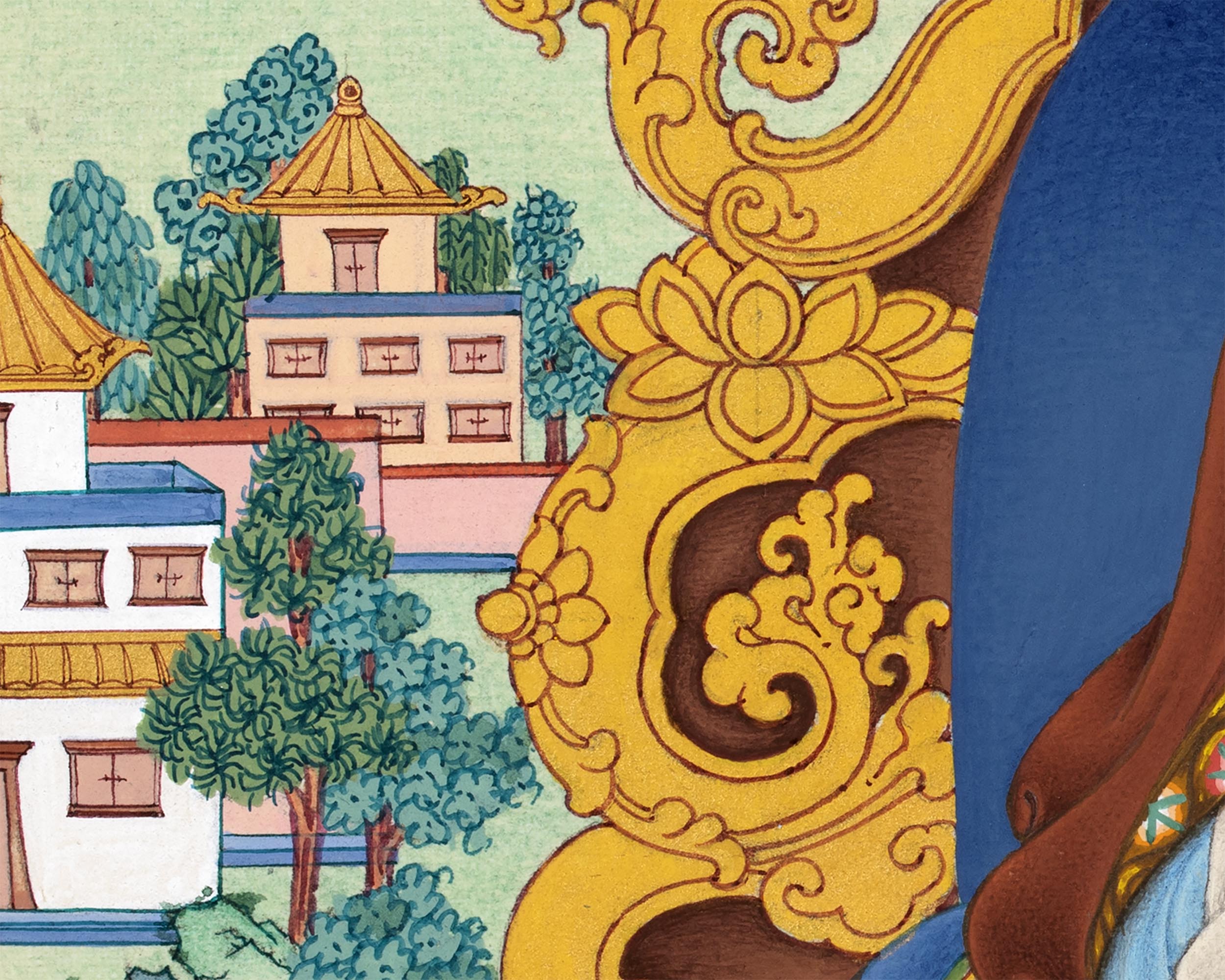 Rare Marpa Thangka | Beautiful Small Painting Of Kagyu Master | Buddhist Master