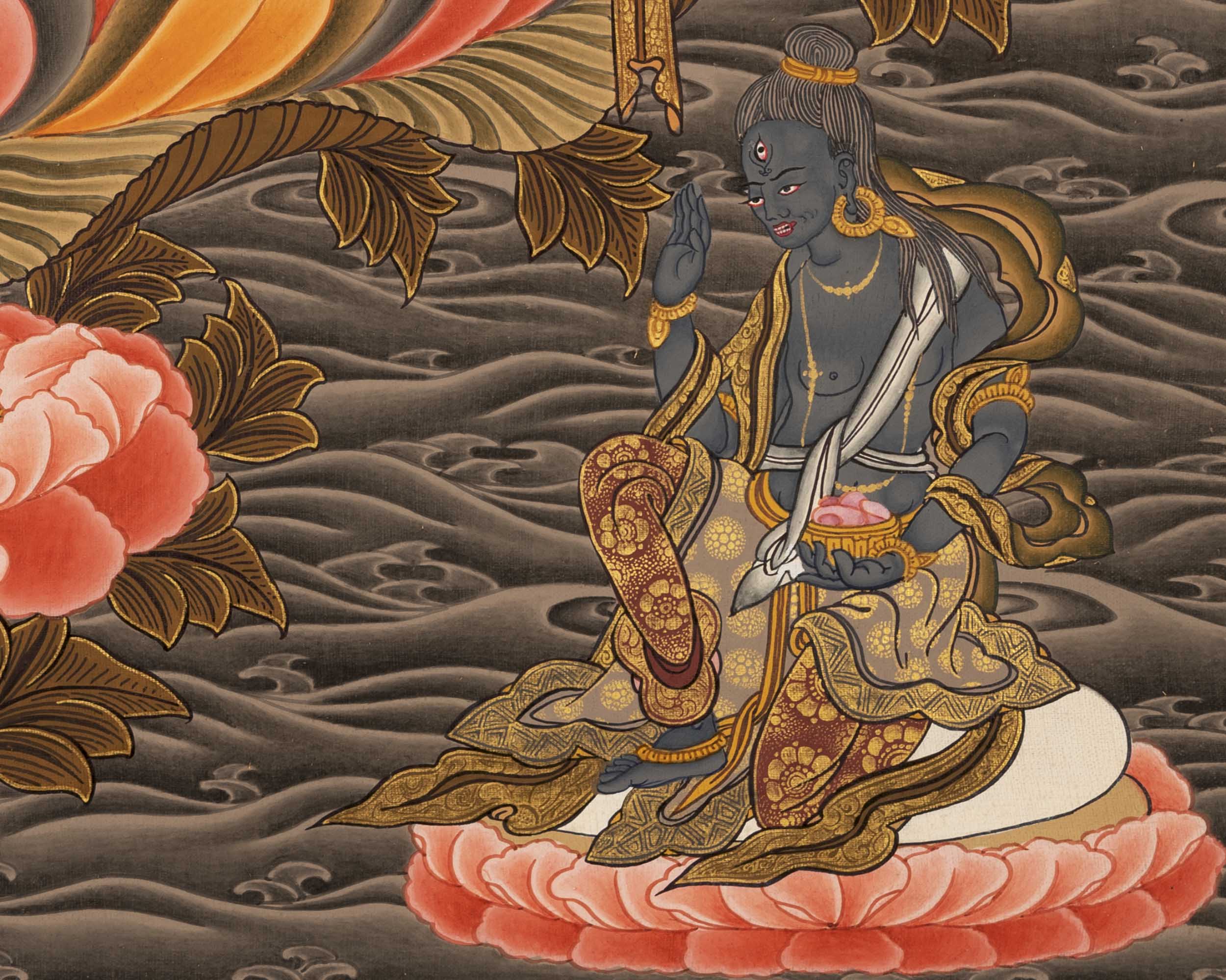 Religious Green Tara Thangka | HandPainted Wall Hanging Thangka
