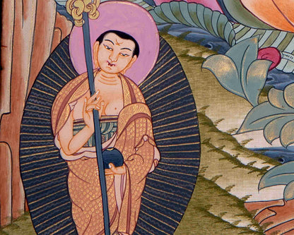 Shakyamuni Buddha With Brocade | Wall Decor Painting