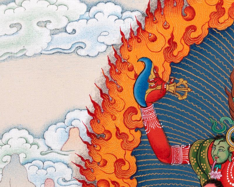 VajraVarahi (Dorje Phagmo) Thangka includes Brocade