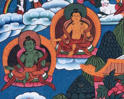 Green Tara Thangka | Religious Buddhist Painting | Wall Decors