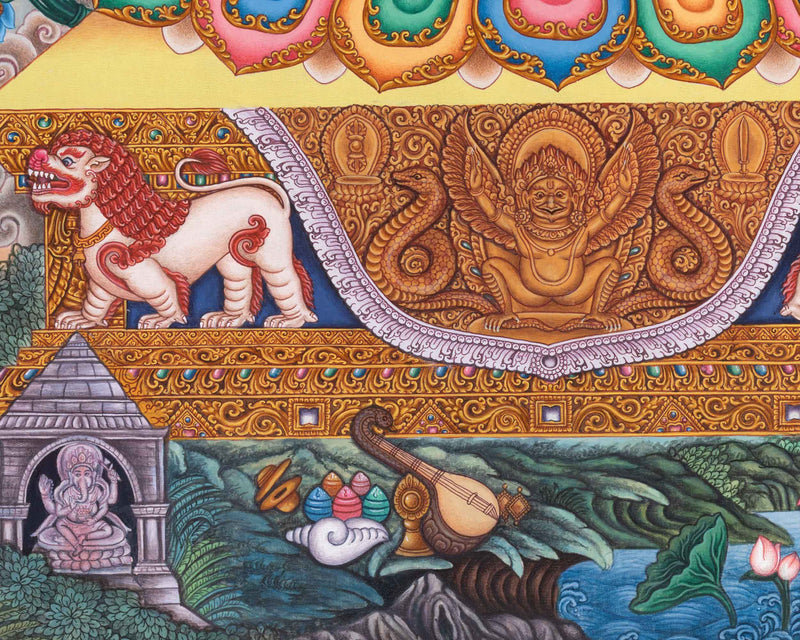 Manjushri Thangka Print | Bodhisattva Deity For Compassion | Himalayan Art