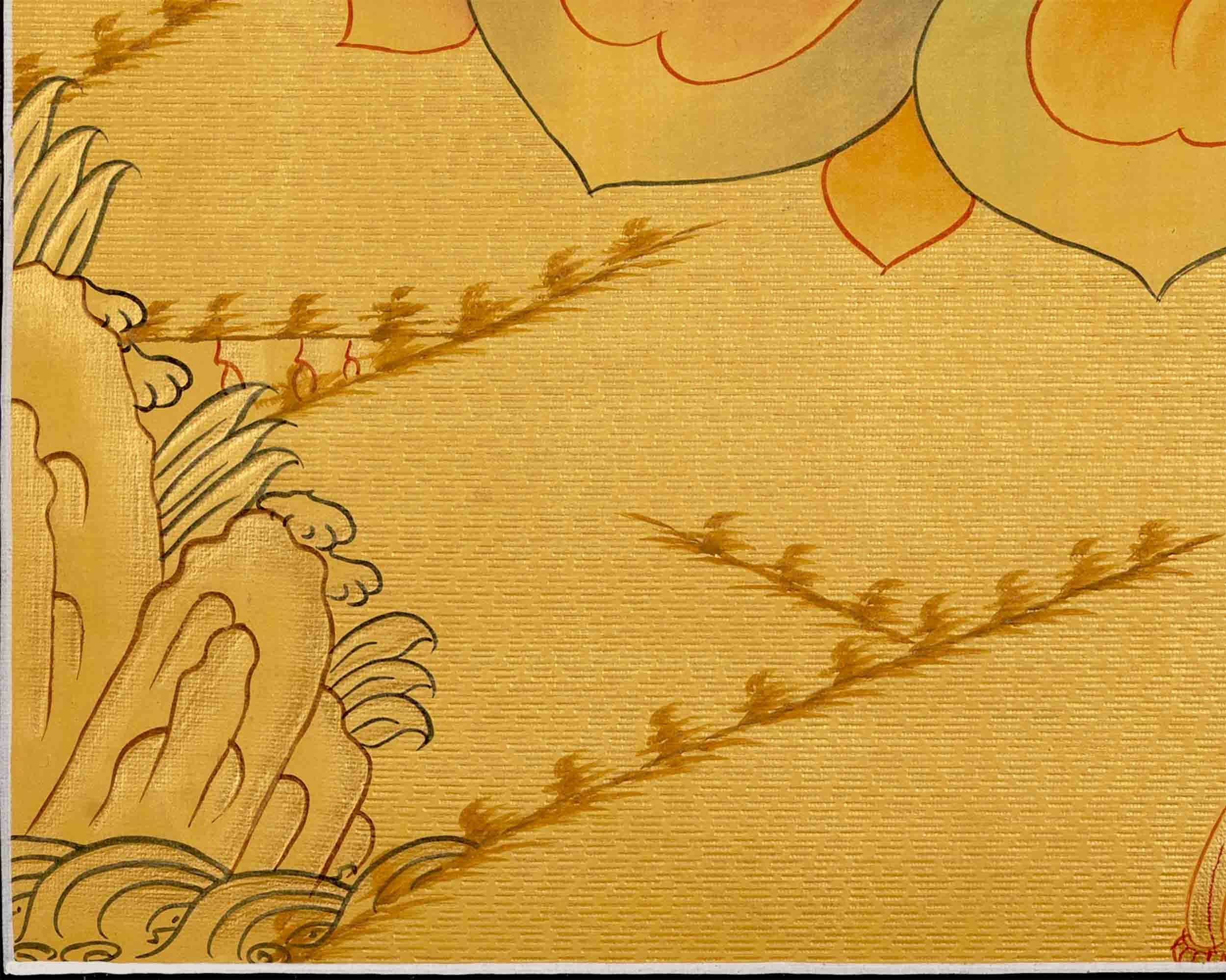 Full Gold Style Shakyamuni Buddha Thangka | Tibetan Buddhist Art