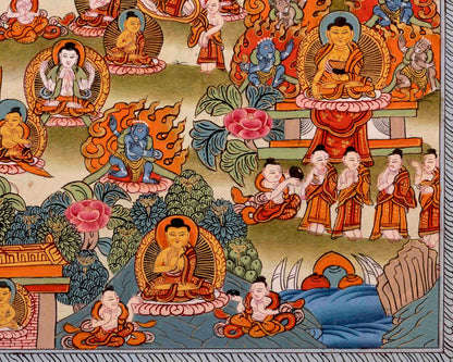 Life Story Of Shakyamuni Buddha | Traditional Thangka Art | Wall Decors