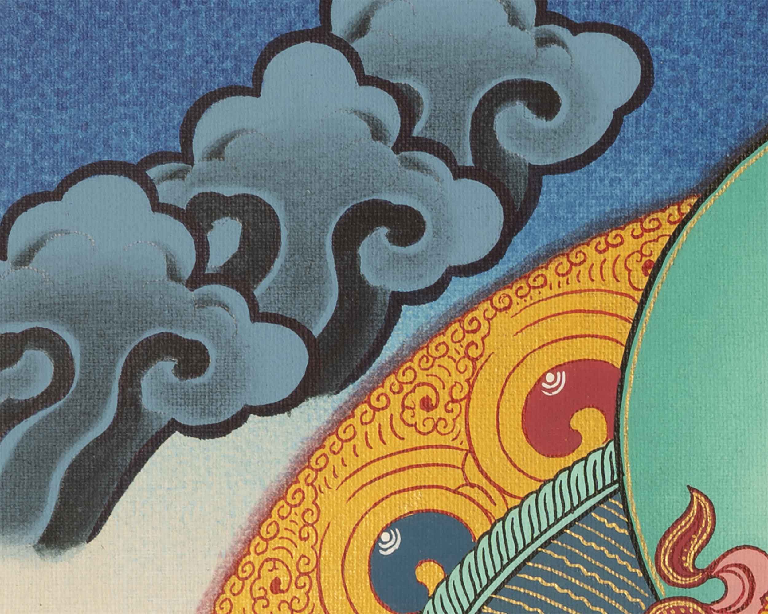 Small Size Vajrasattva Thangka | Buddhist Shrine Room Decor