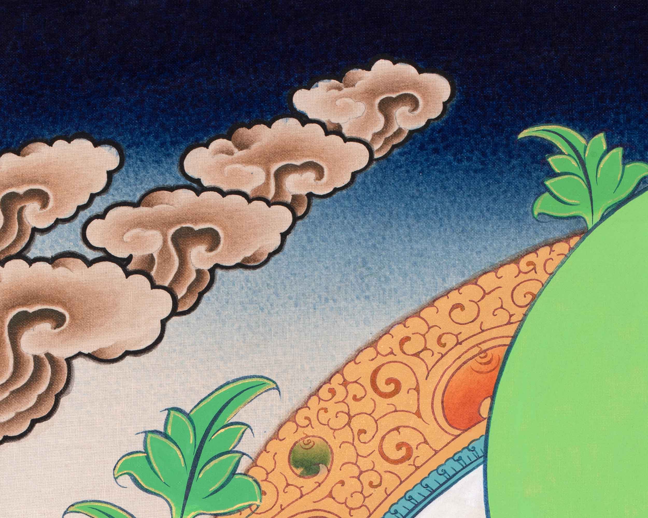 Art Of The Lotus Born Master | Guru Rinpoche Thangka Painting | For Divine Guidance