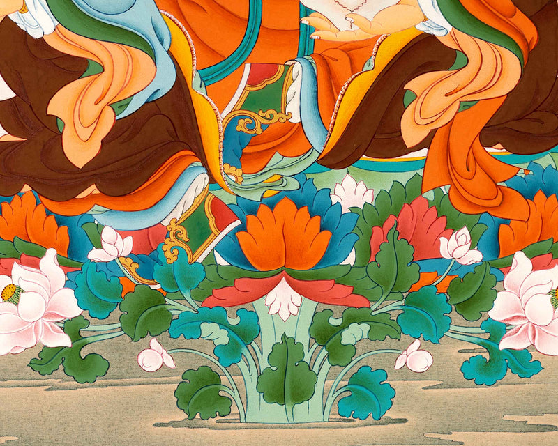 Guru Rinpoche Art | Finely Hand Painted Tibetan Thangka