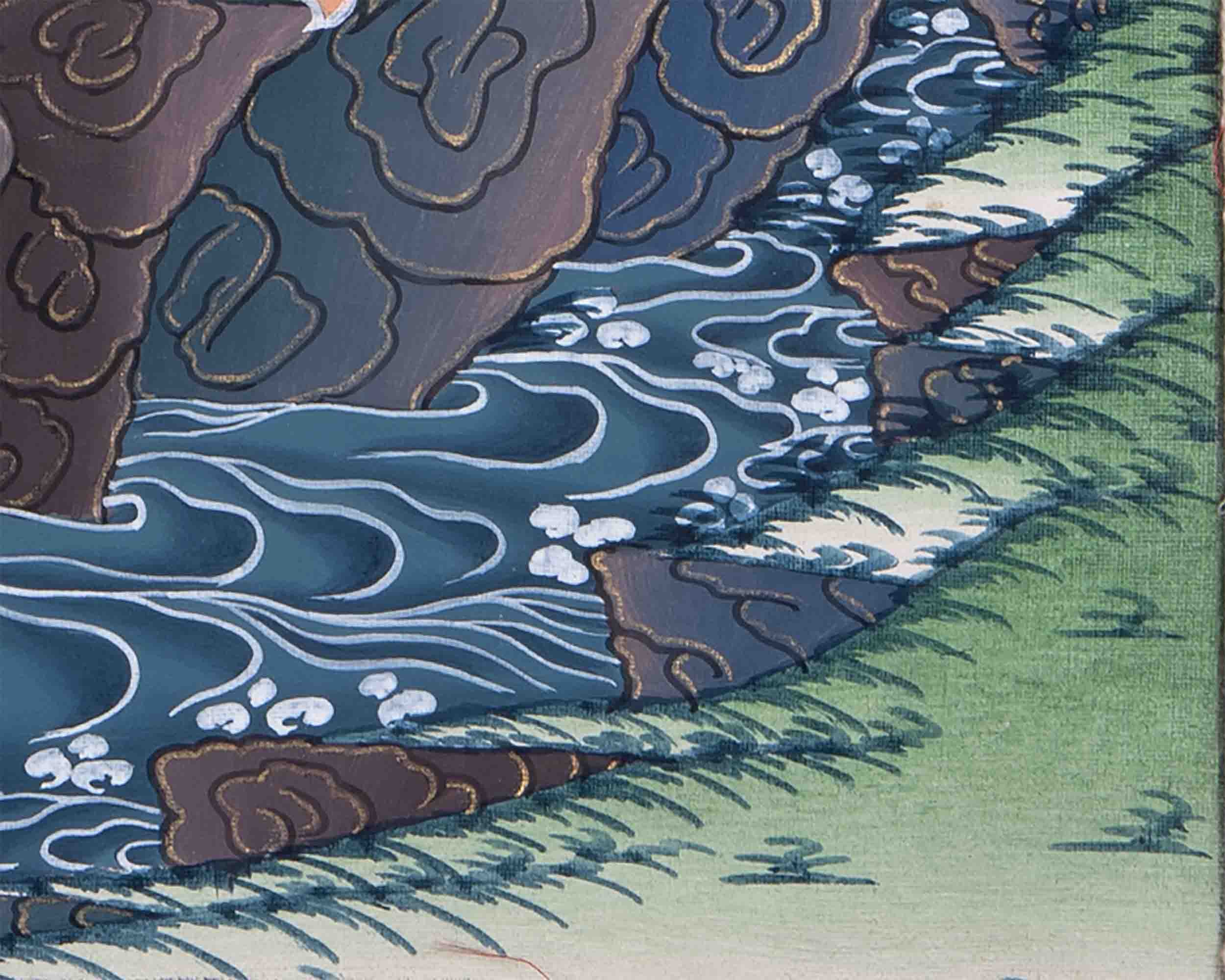 Avalokiteshvara Thangka Painting | Hanging Art For Office , Bedroom , Temple , Monastery or Farmhouse