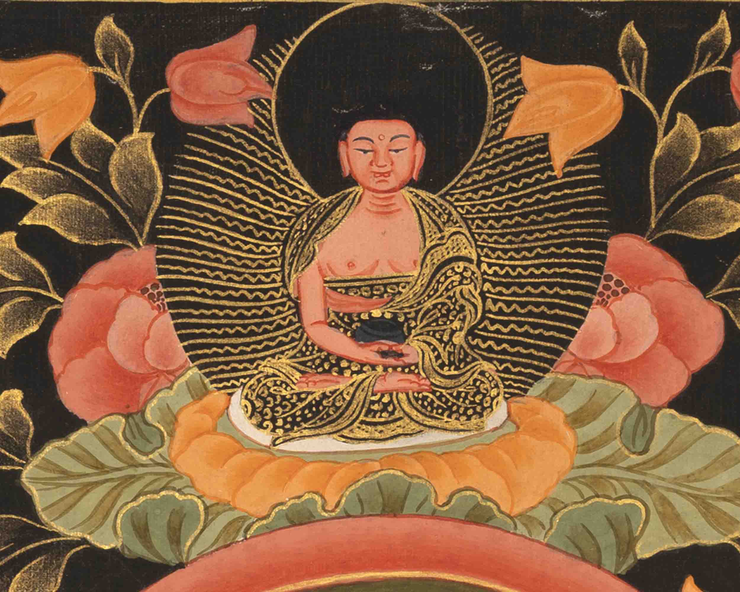 Four Armed Chenrezig Thangka | Tibetan Avalokiteshvara of compassion