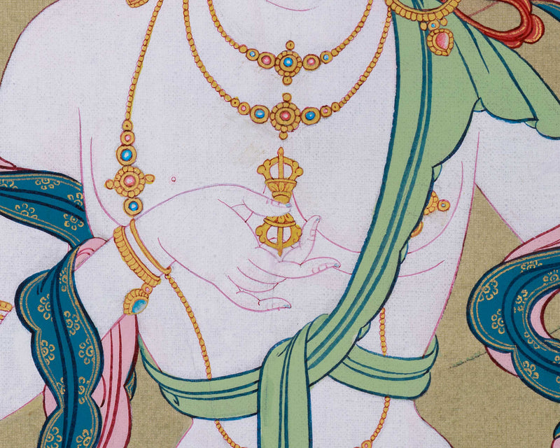 Vajrasattva, Dorje Sempa in Karma Gadri Thanka Painting