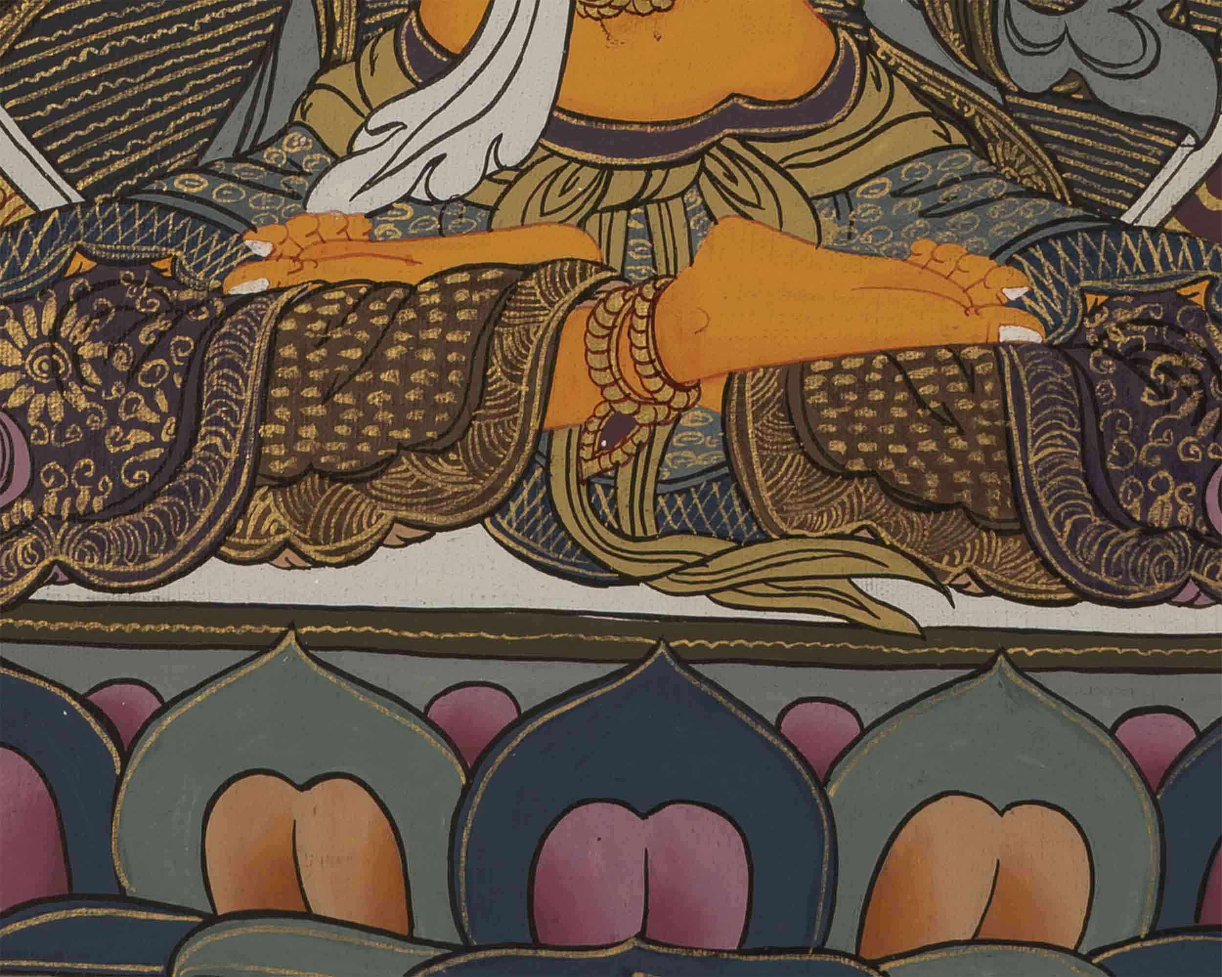 Manjushree Thangka Painting | Buddhist Wall Hanging