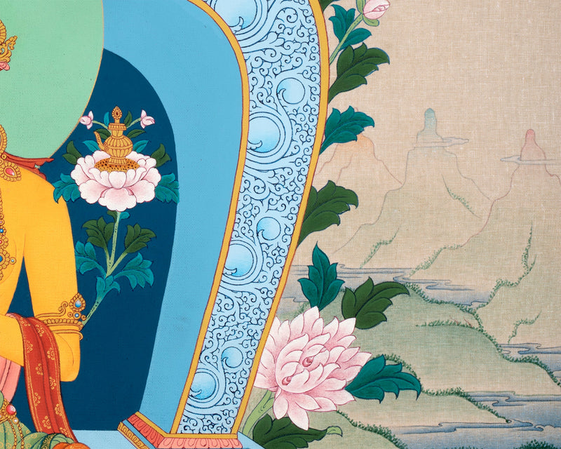 Arya Maitreya Buddha Thangka, Traditional Tibetan Thangka Painting