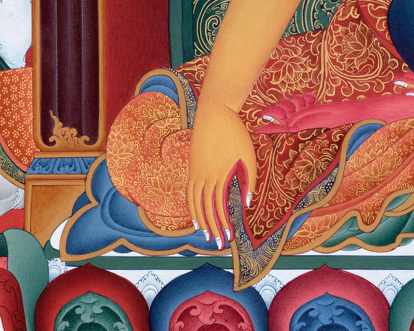 Buddha Shakyamuni Thangka Print | High Quality Canvas Thangka Print