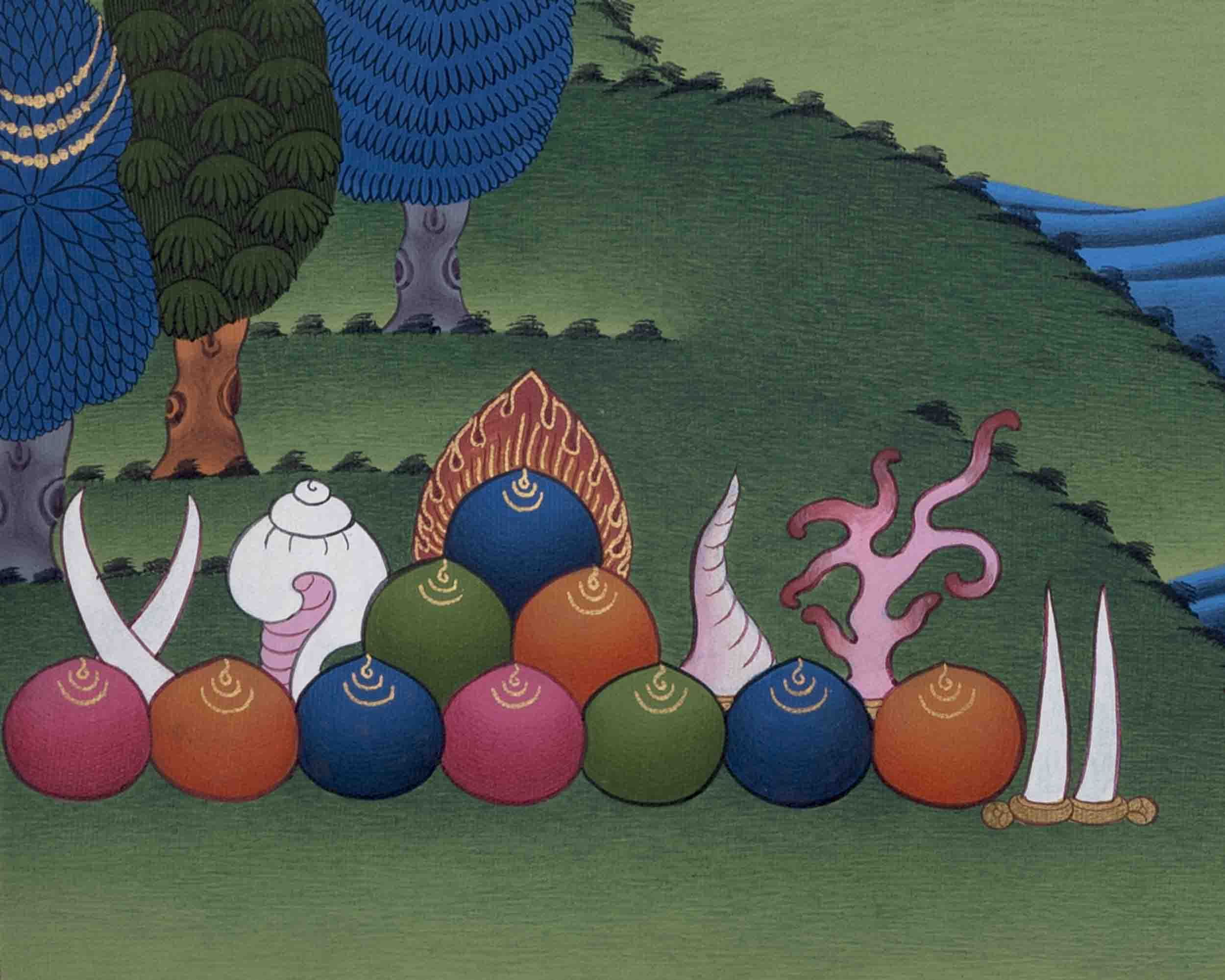 Female Bodhisattva Tara | Green Tara Thangka | Wall Decoration Art