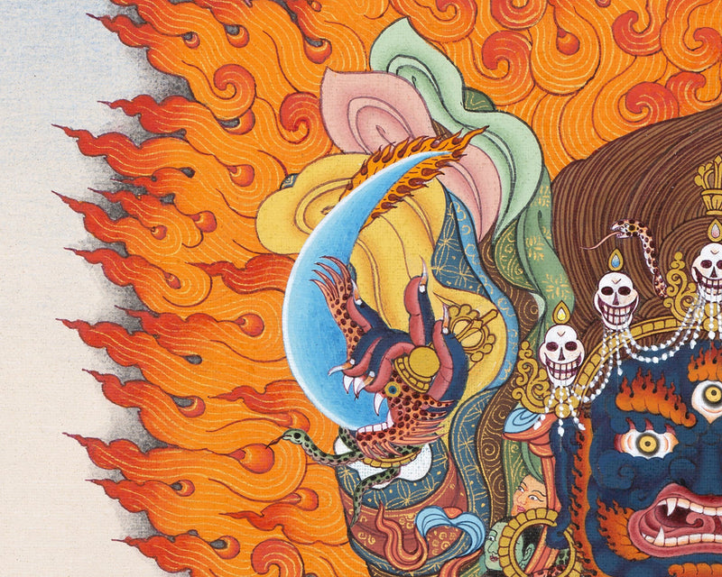 Mahakala Bernagchen | The Black Cloak | Tibetan Thangka Painting