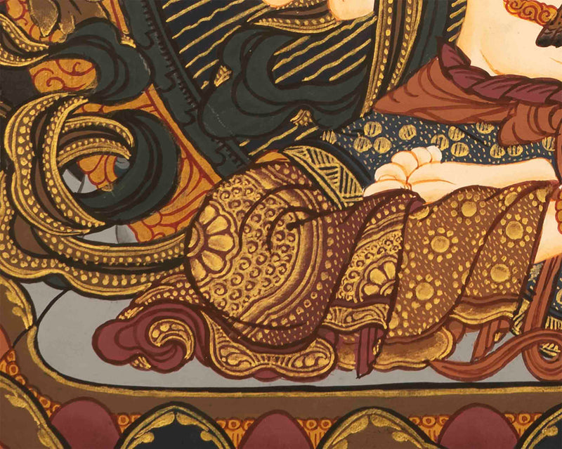 Chengrezig  Thangka Painting | Religious Tibetan Wall Art