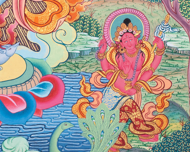 Handpainted Ganesh Thangka | Tibetan Religious Art