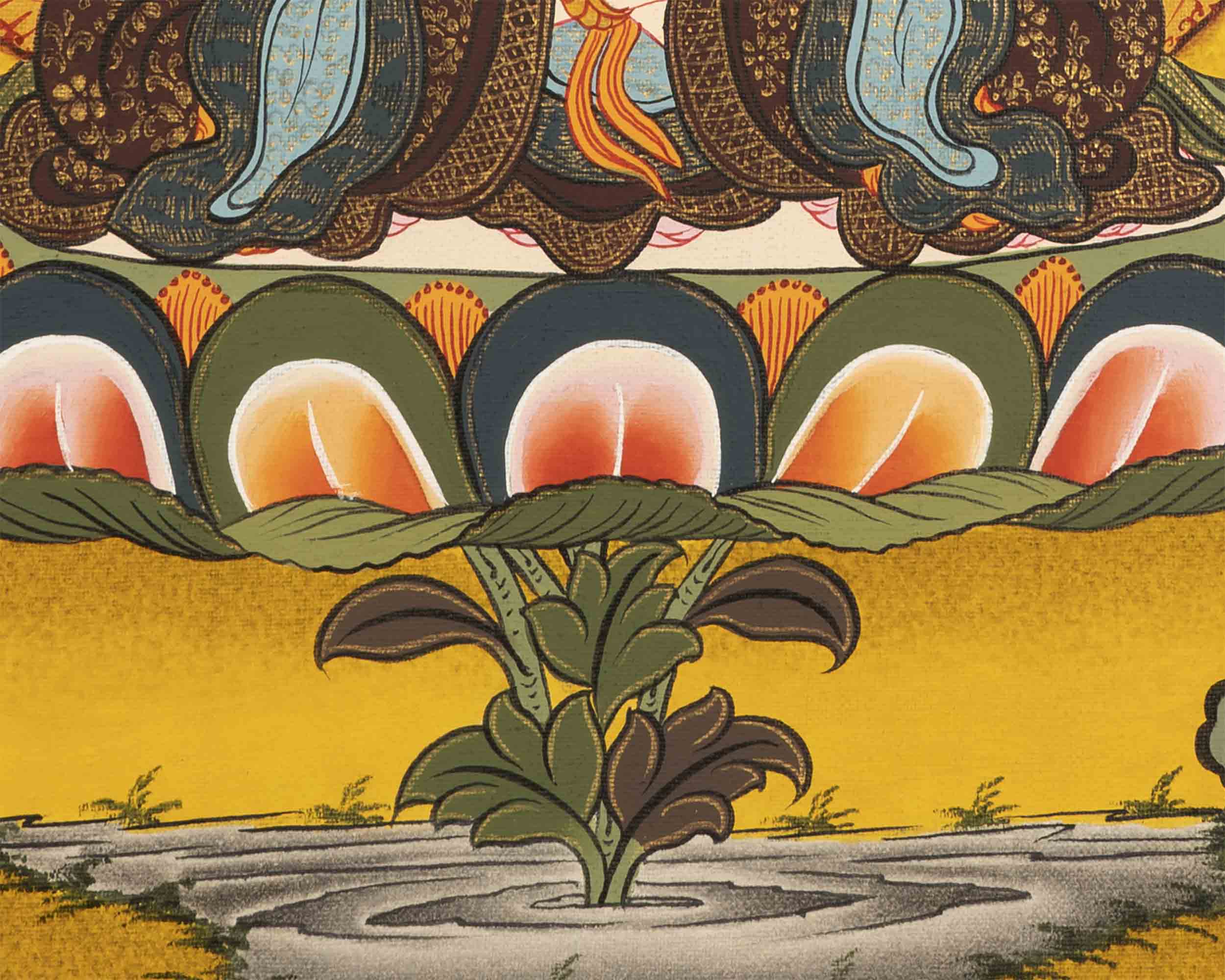 Vajrasattva Buddhist Thangka | Religious Wall Decor