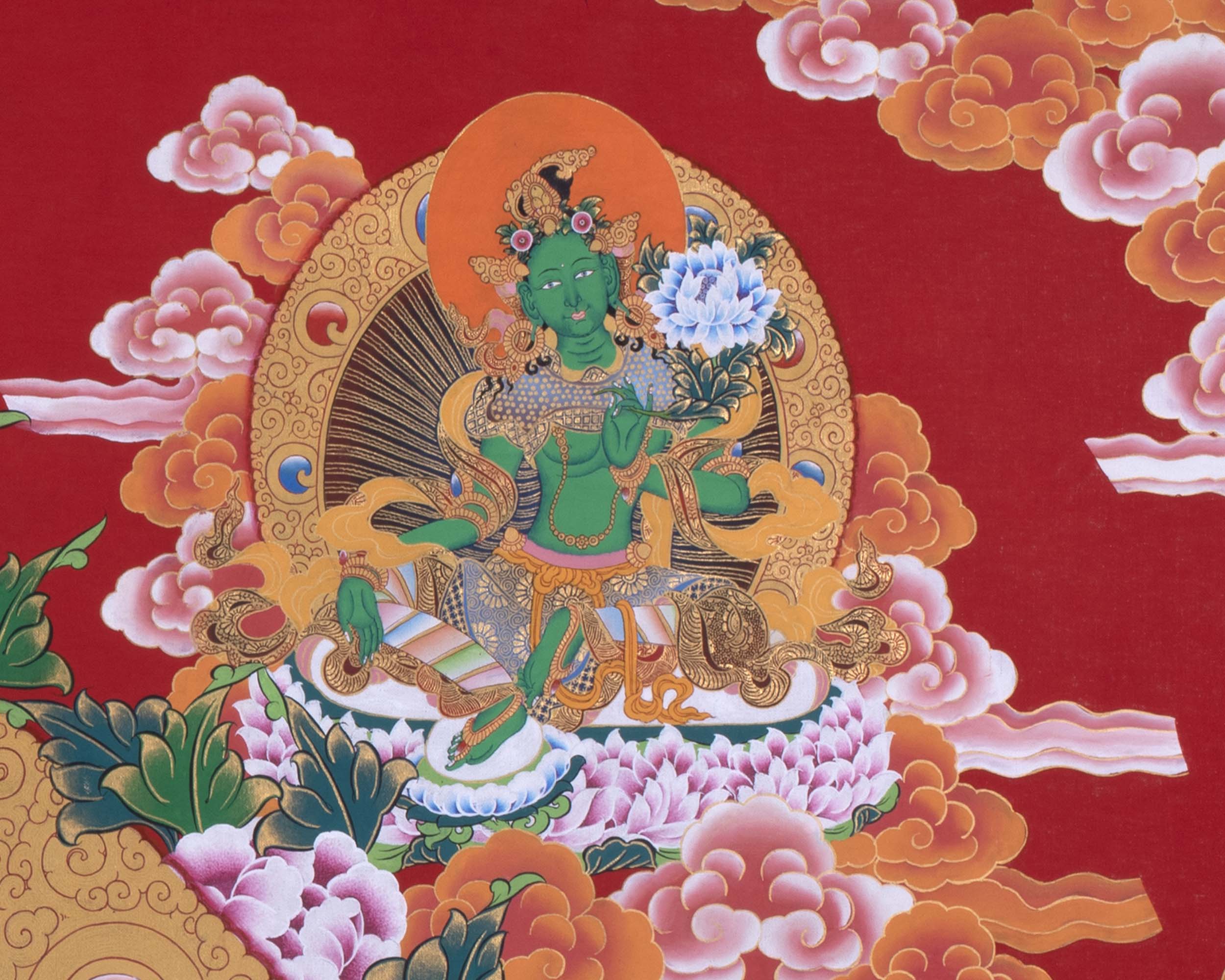 Avalokiteshvara Chenrezig Thangka | Traditional Buddhist Painting