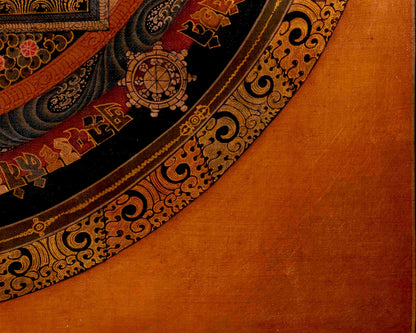 Tibetan Kalachakra Mandala | Traditional Thangka | Wall Decors