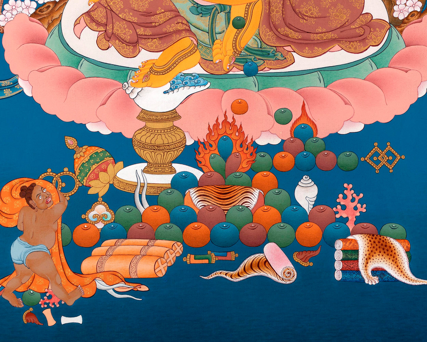 Dzambhala Thangka Print | Deity Of Wealth