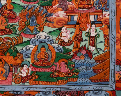 Shakyamuni Buddha's Life Story | Vintage Thangka | Wall Decors