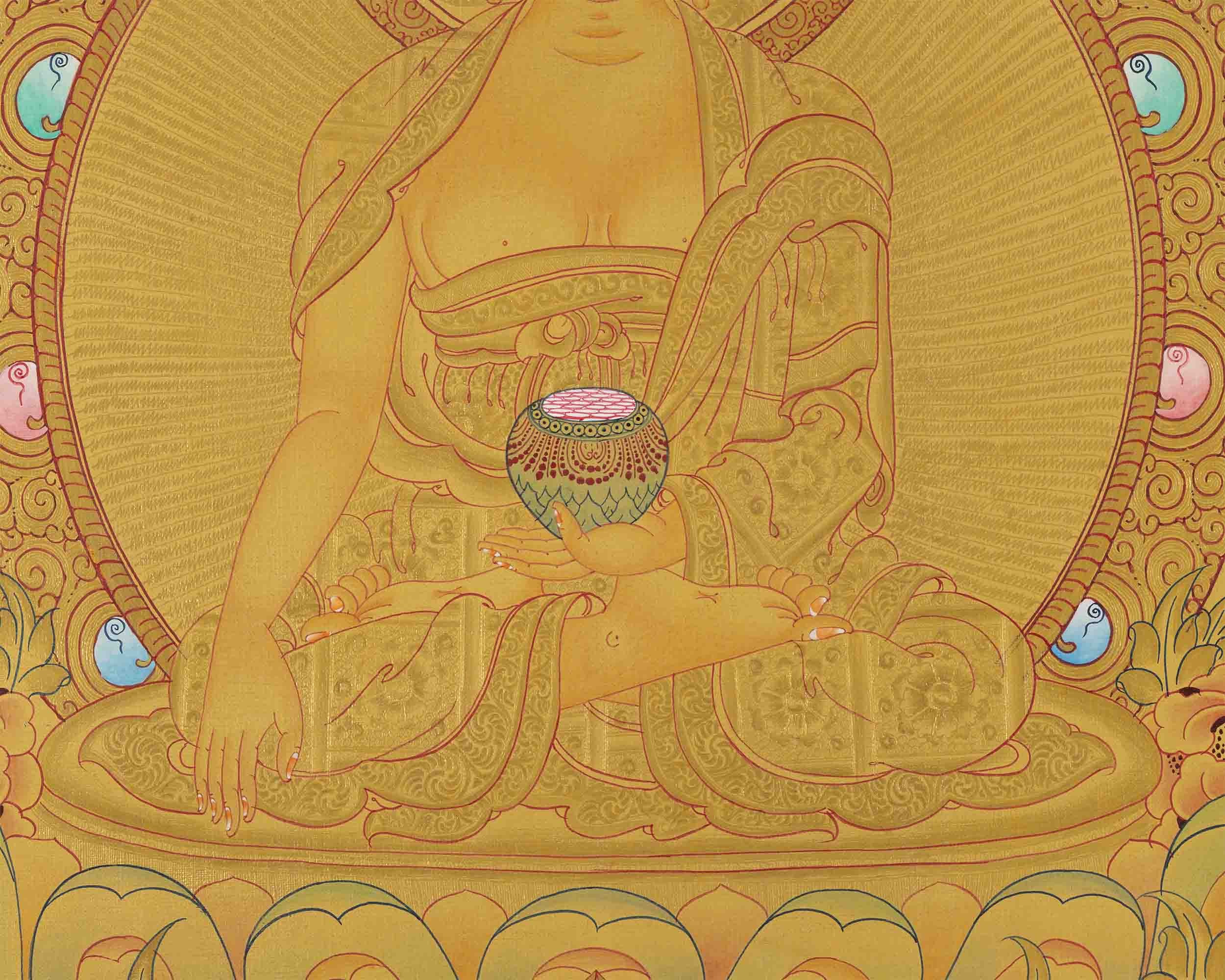 Shakyamuni Buddha Thangka Art | Traditional Painting | Wall Decors